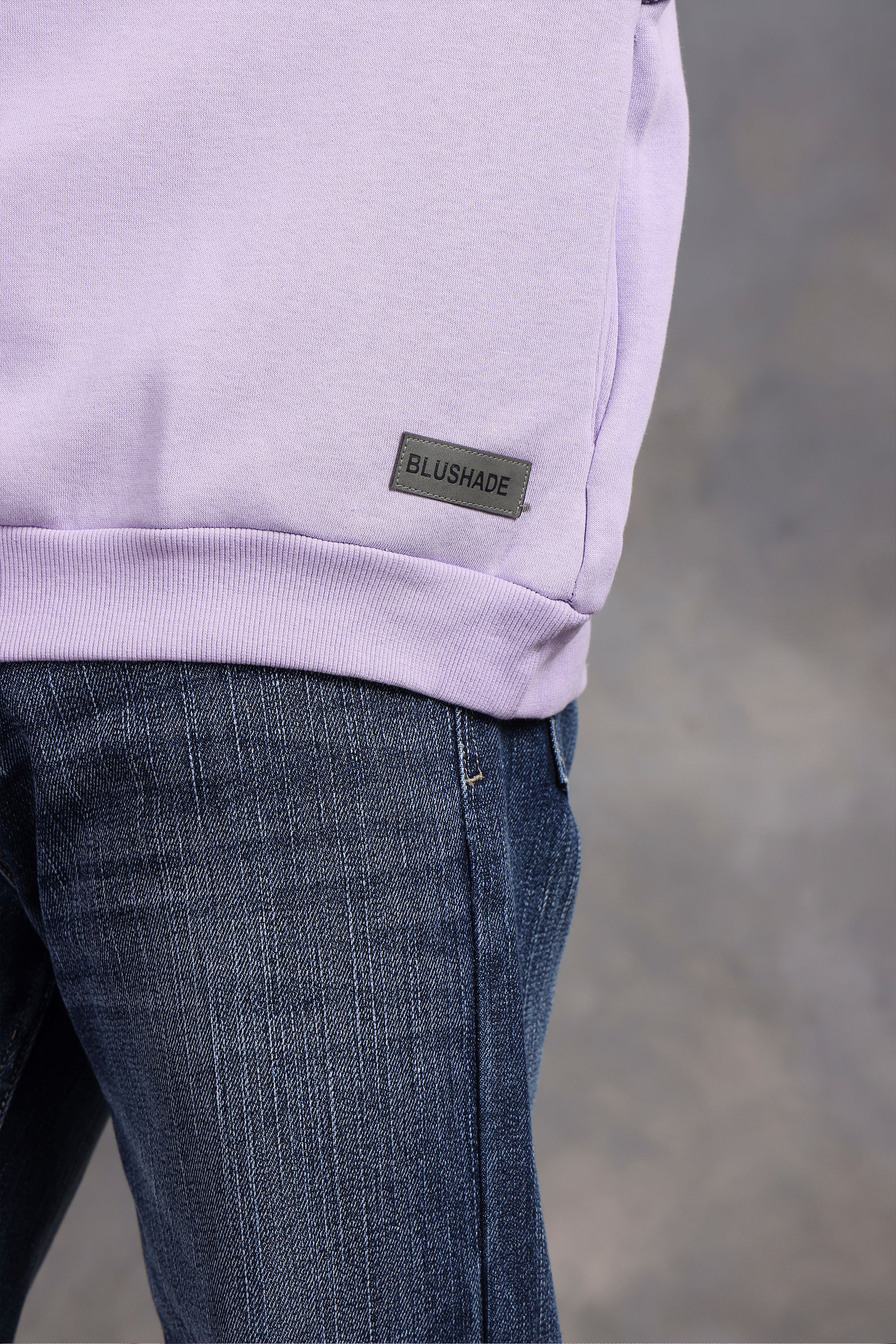 Blushade Navy & Lavender Oversized Hoodie