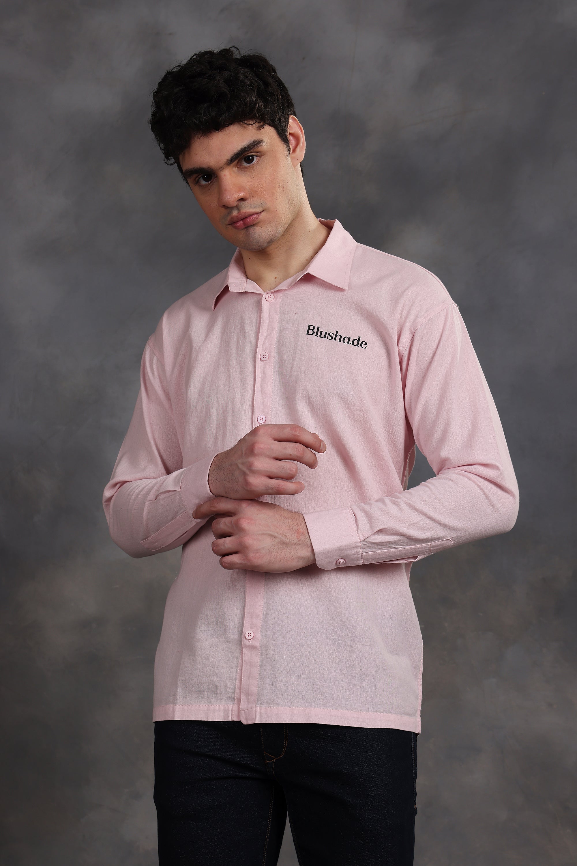 Light Pink Linen Shirt