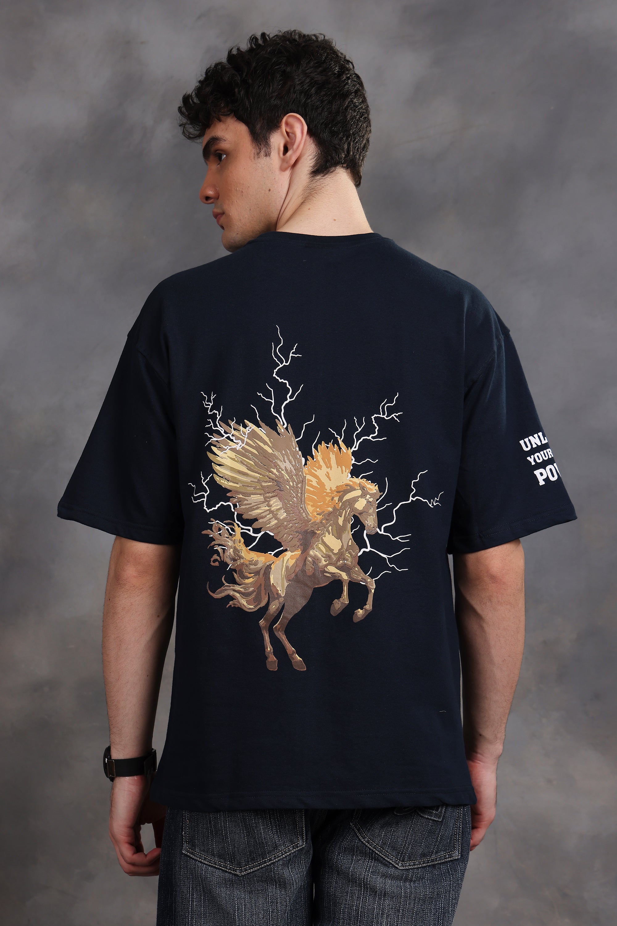 Pegasus Oversized T-Shirt (Navy)