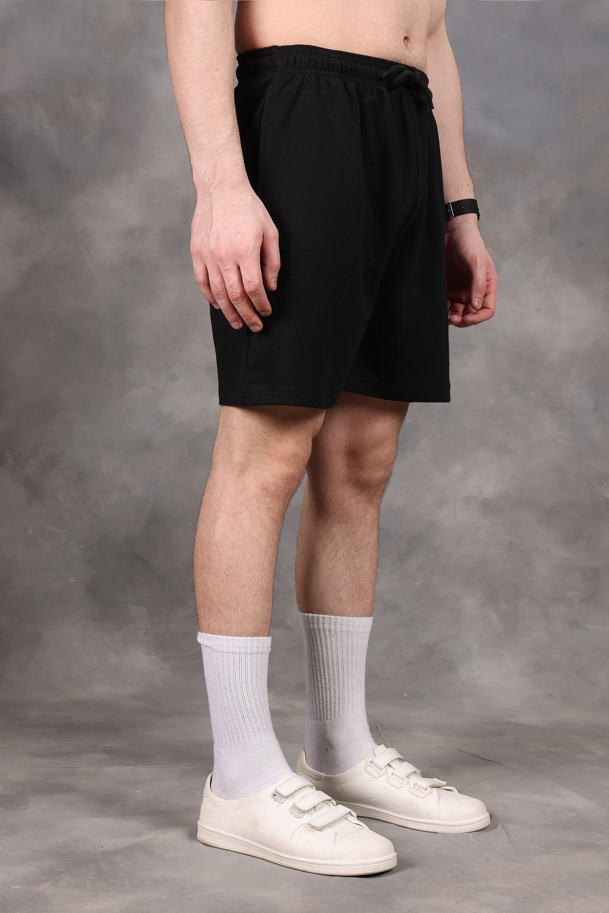 Black Low-Waist Shorts