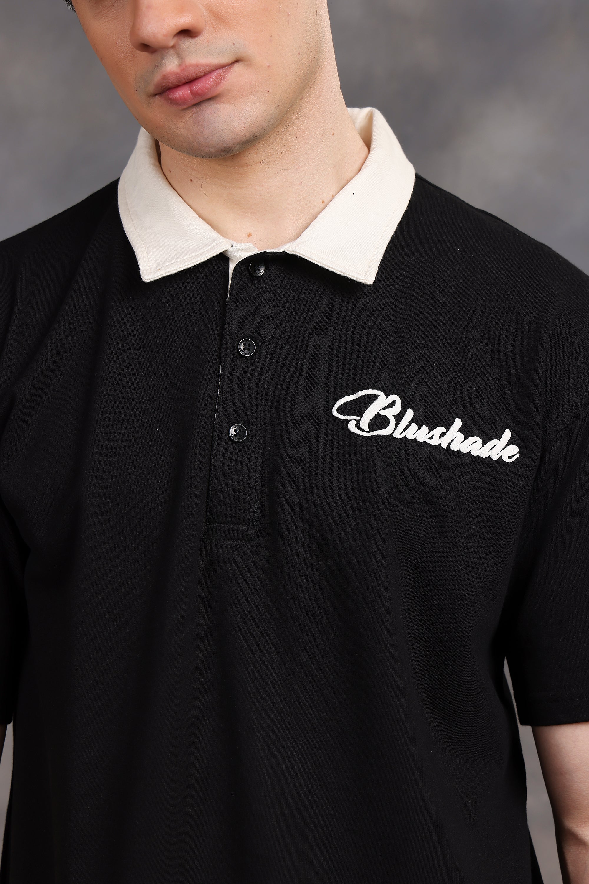 Billionaire Oversized Polo T-Shirt (Black)