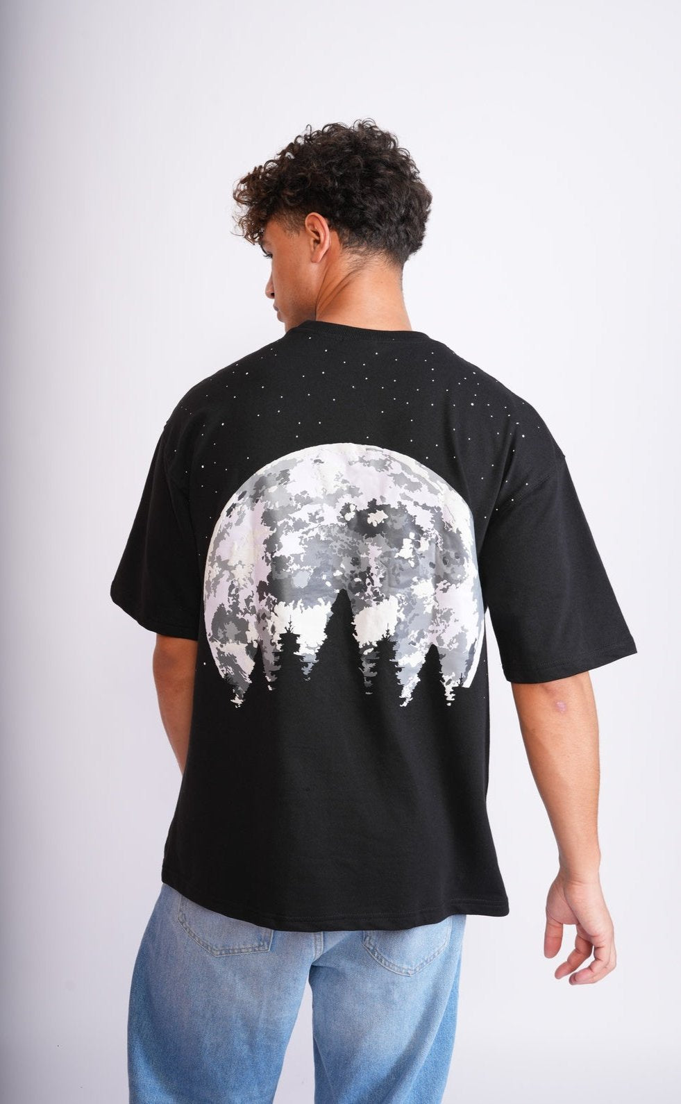 Black Stargazing Oversized T-Shirt