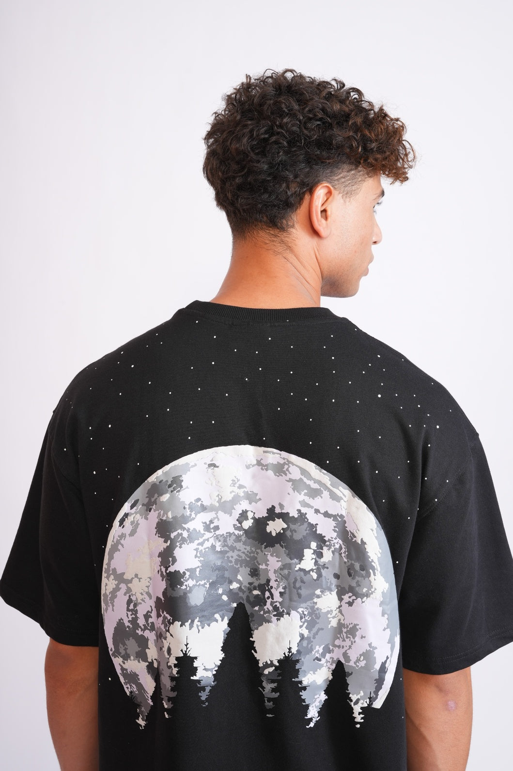 Black Stargazing Oversized T-Shirt