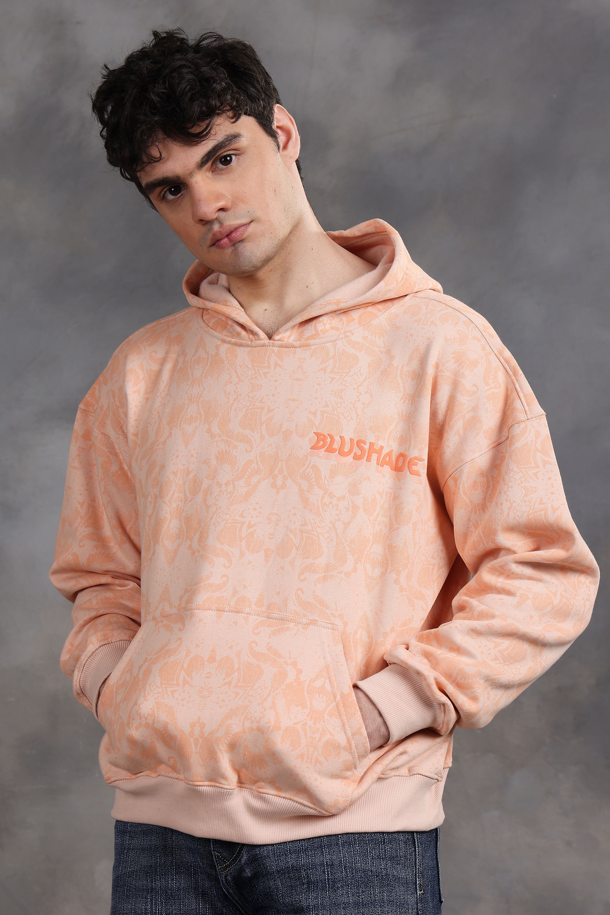 Blueshade Peach Oversized Hoodie