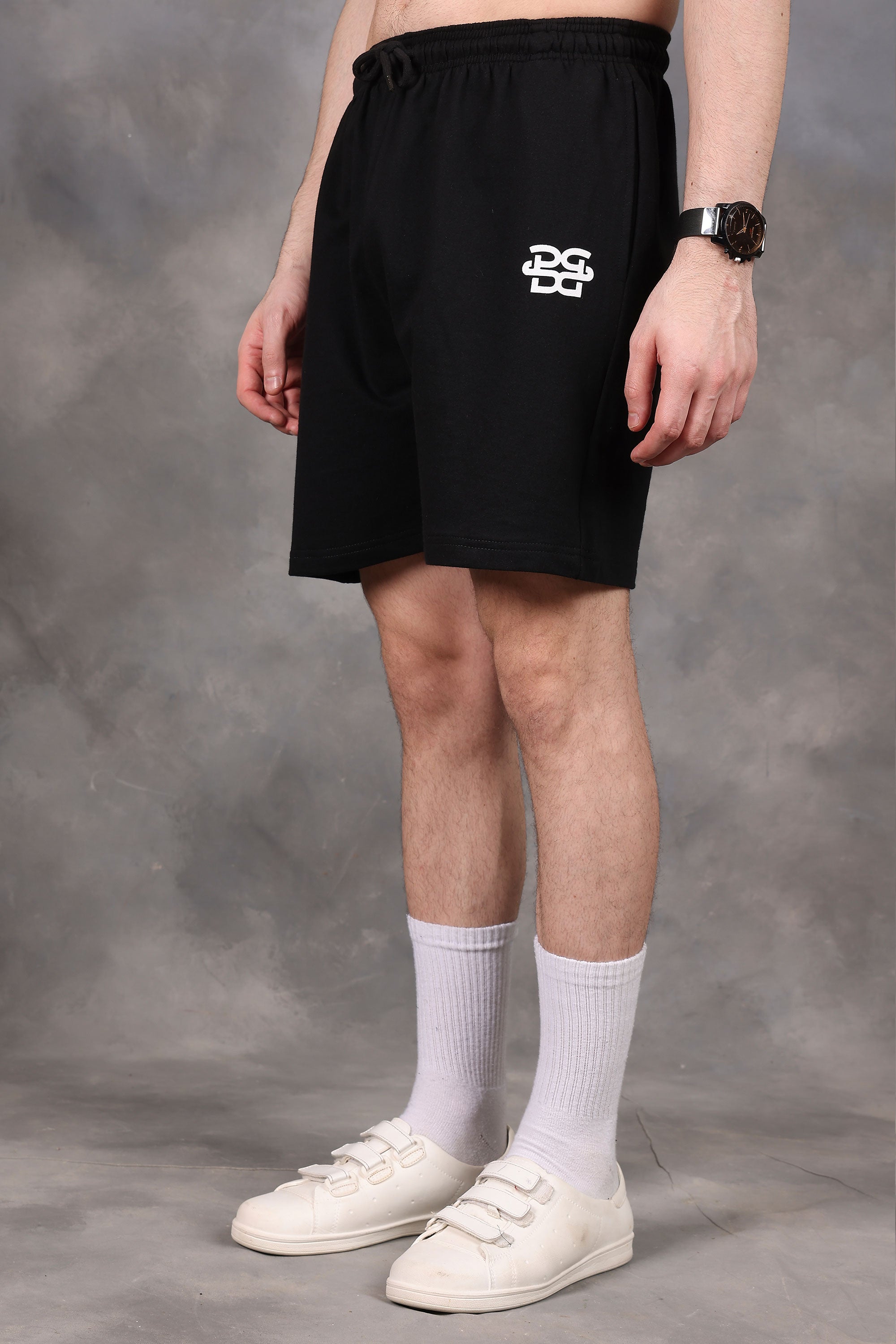 Black Low-Waist Shorts