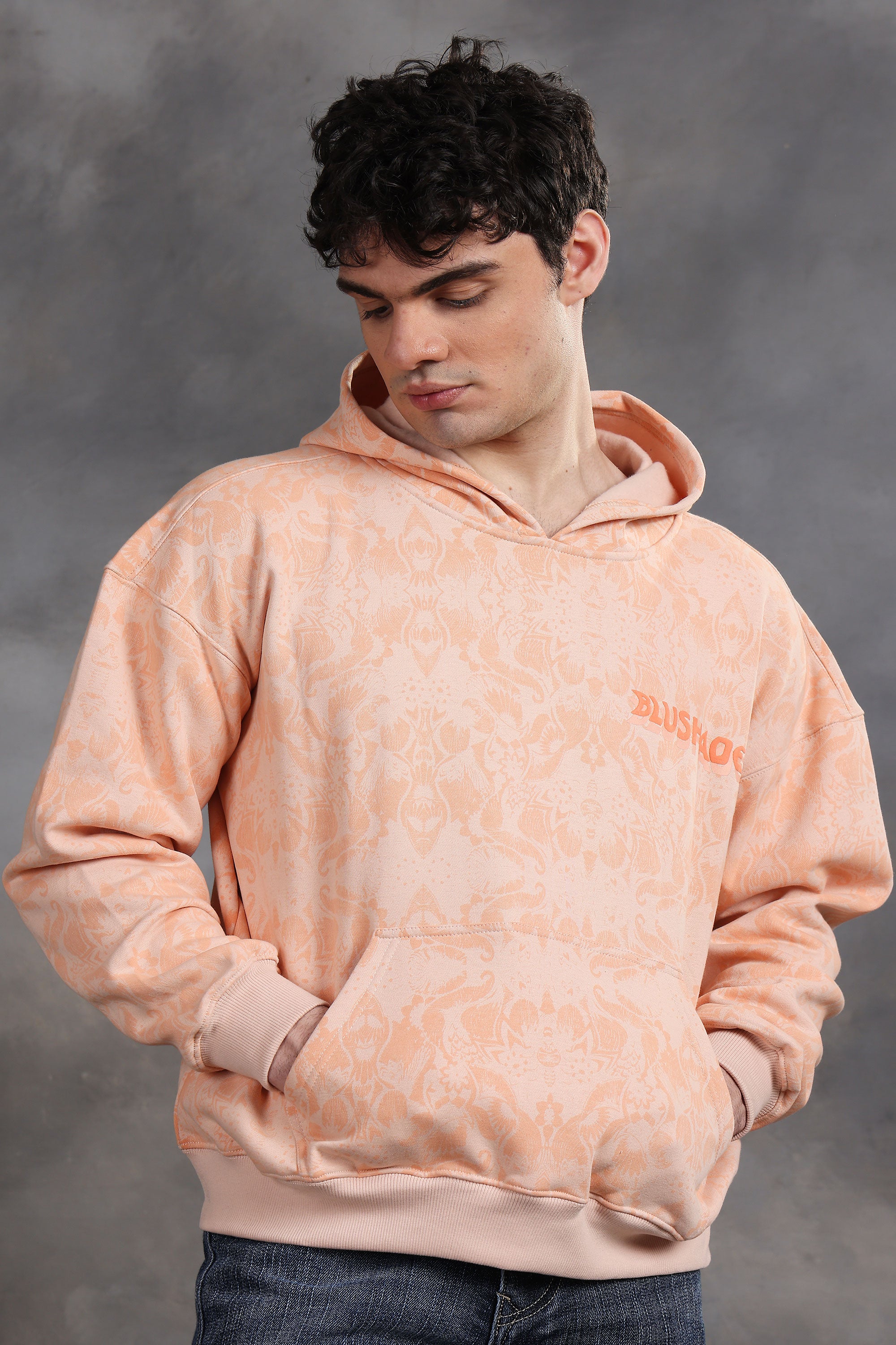 Blueshade Peach Oversized Hoodie