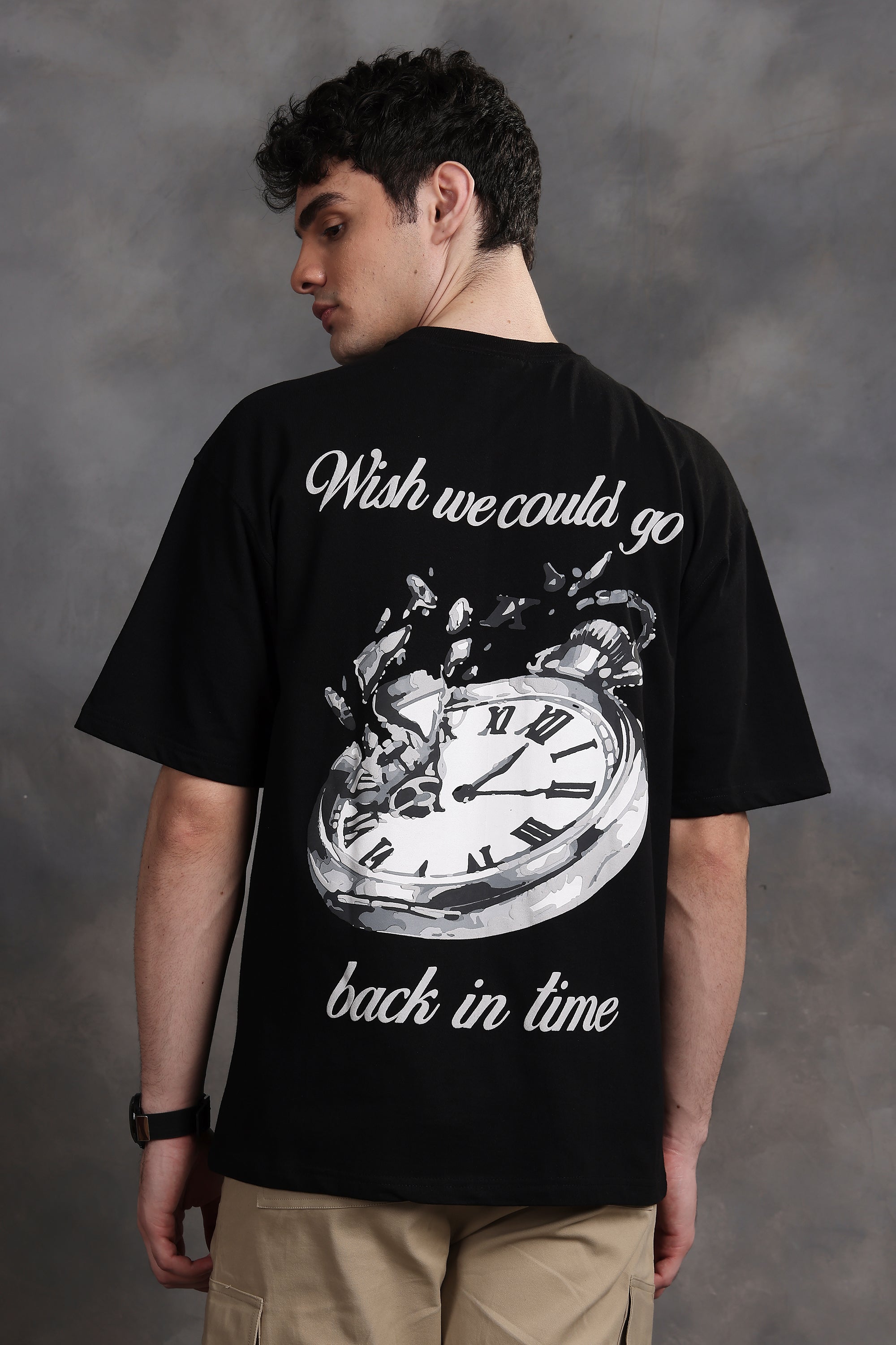 Fragments of Time Oversized T-Shirt (Black)