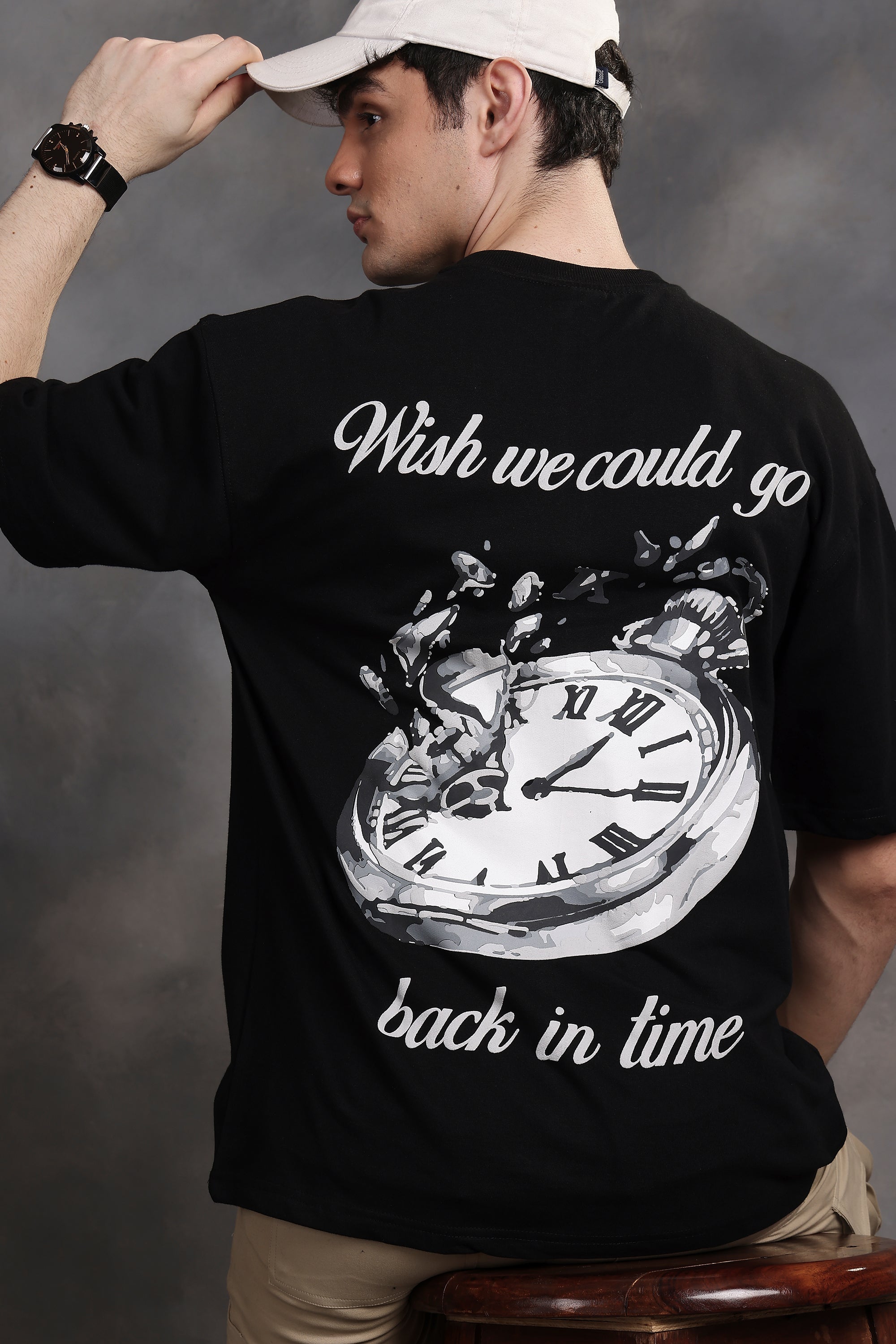 Fragments of Time Oversized T-Shirt (Black)