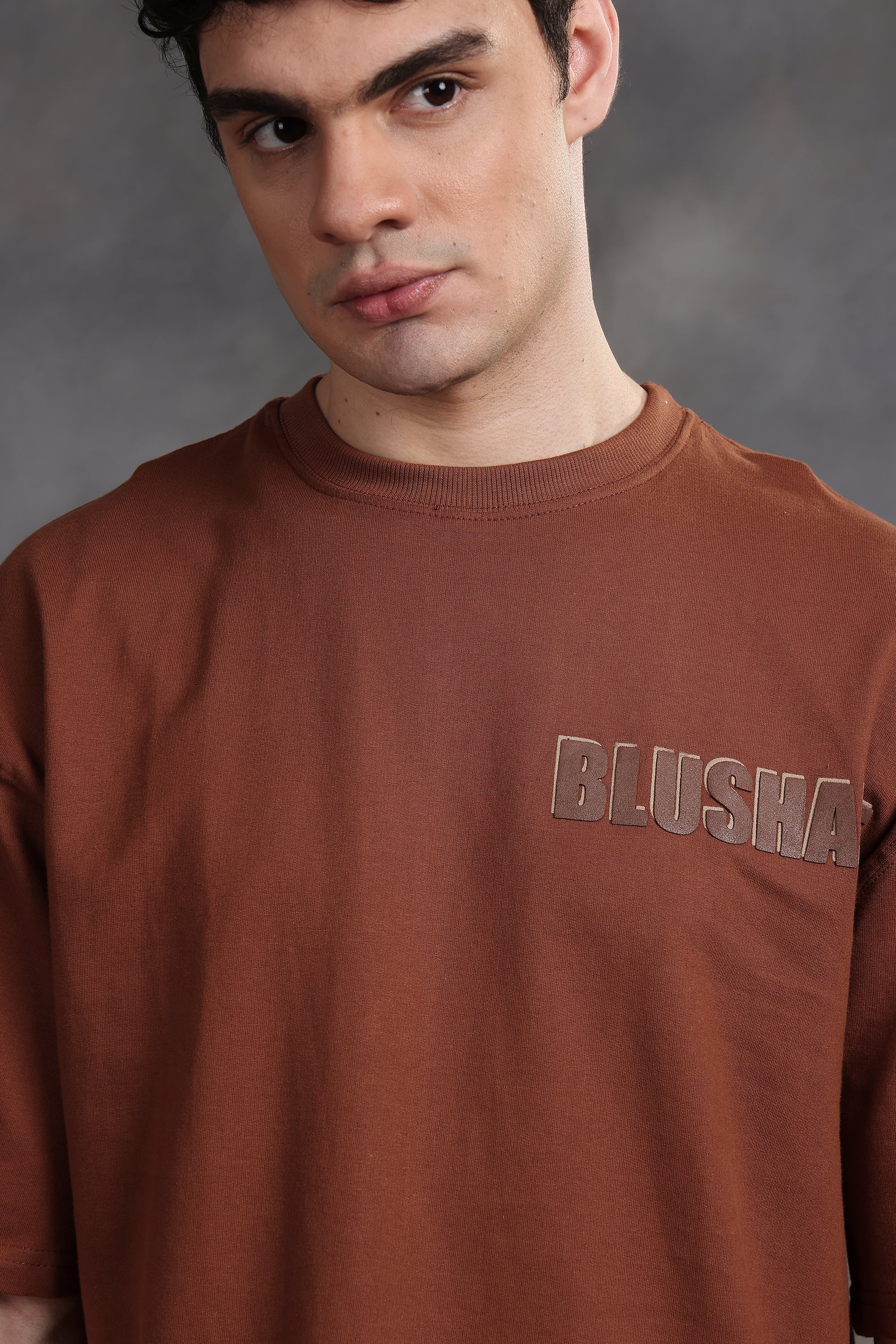 Over Drinking Oversized T-Shirt (Brown)