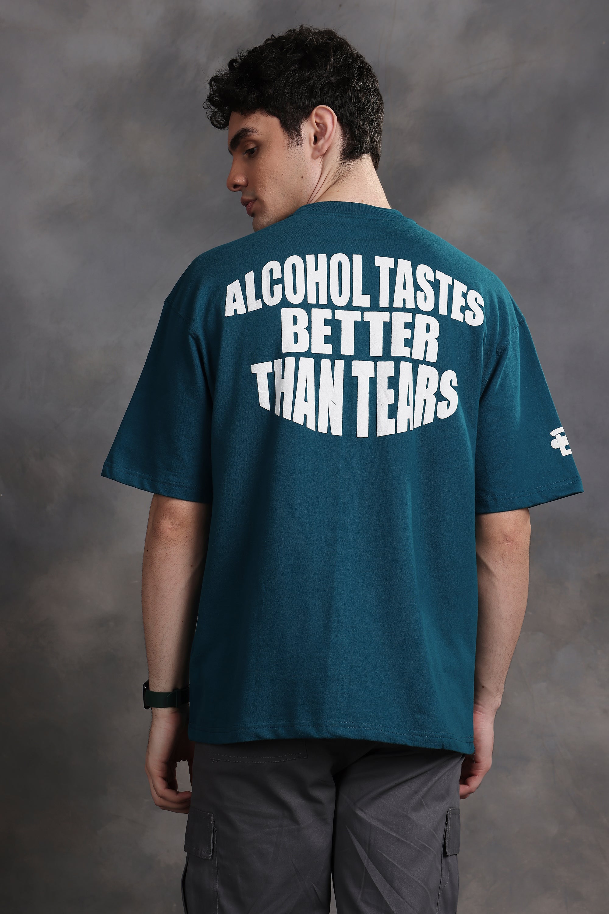 Alcoholic Ted Oversized T-Shirt (Blue)