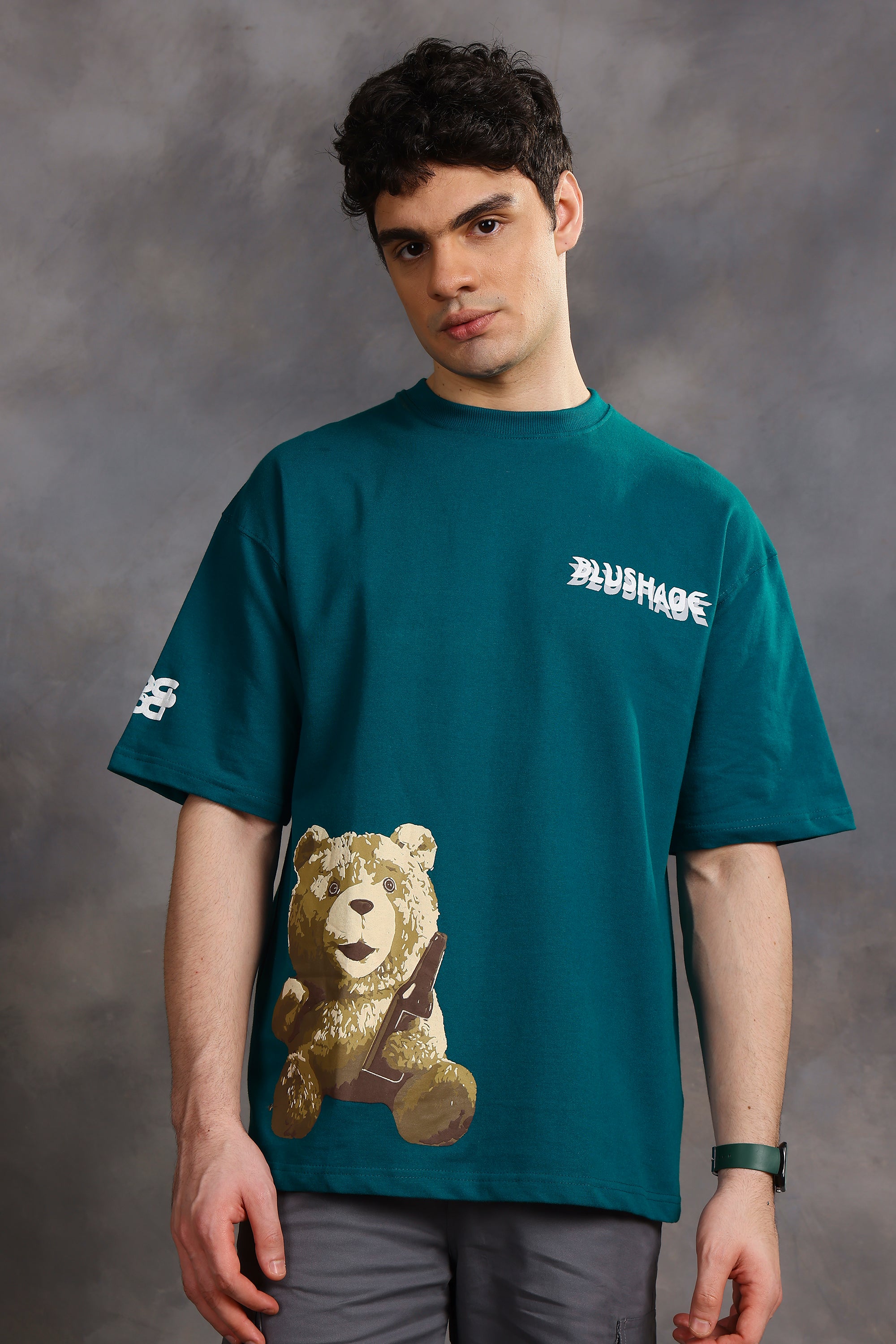 Alcoholic Ted Oversized T-Shirt (Blue)