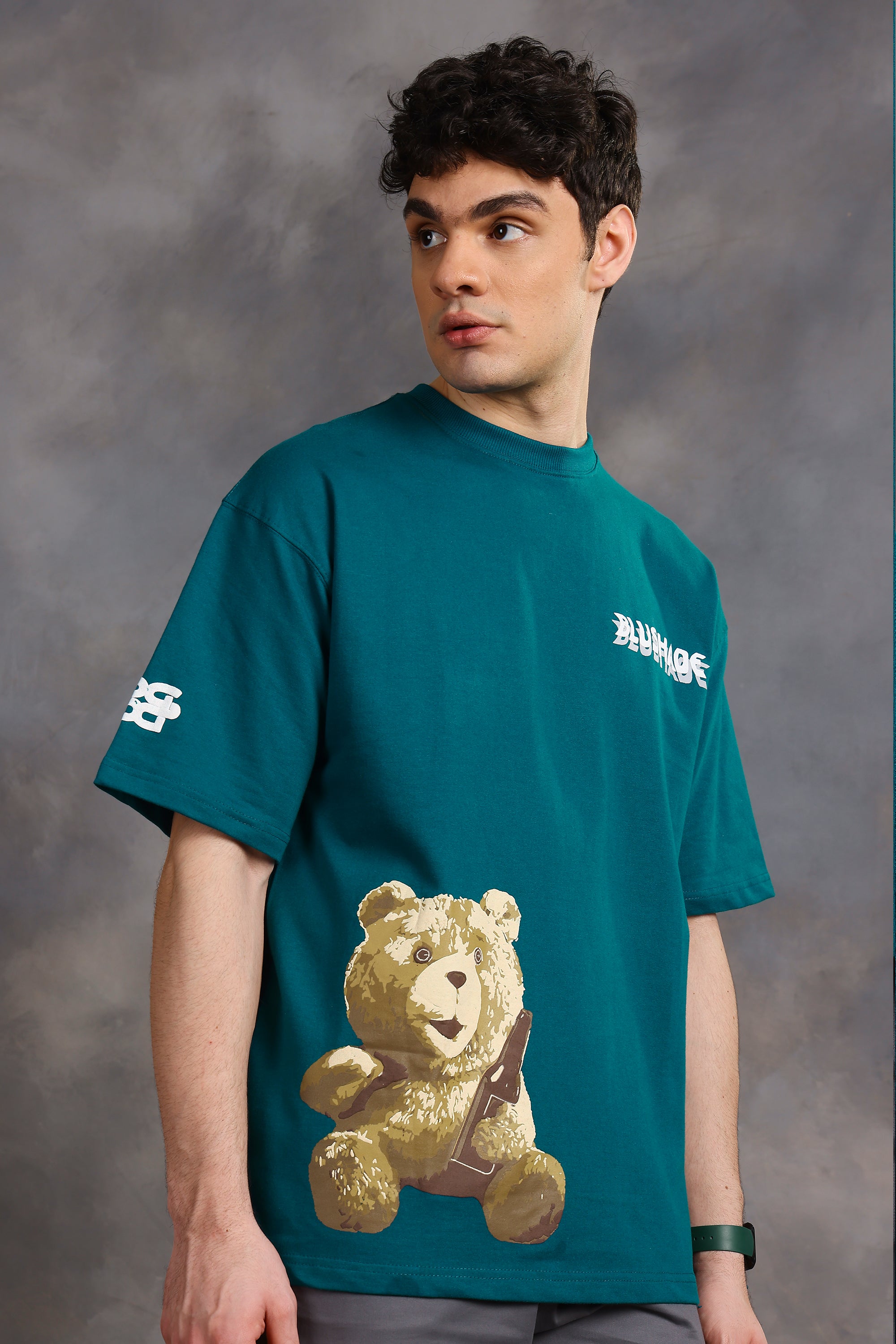 Alcoholic Ted Oversized T-Shirt (Blue)