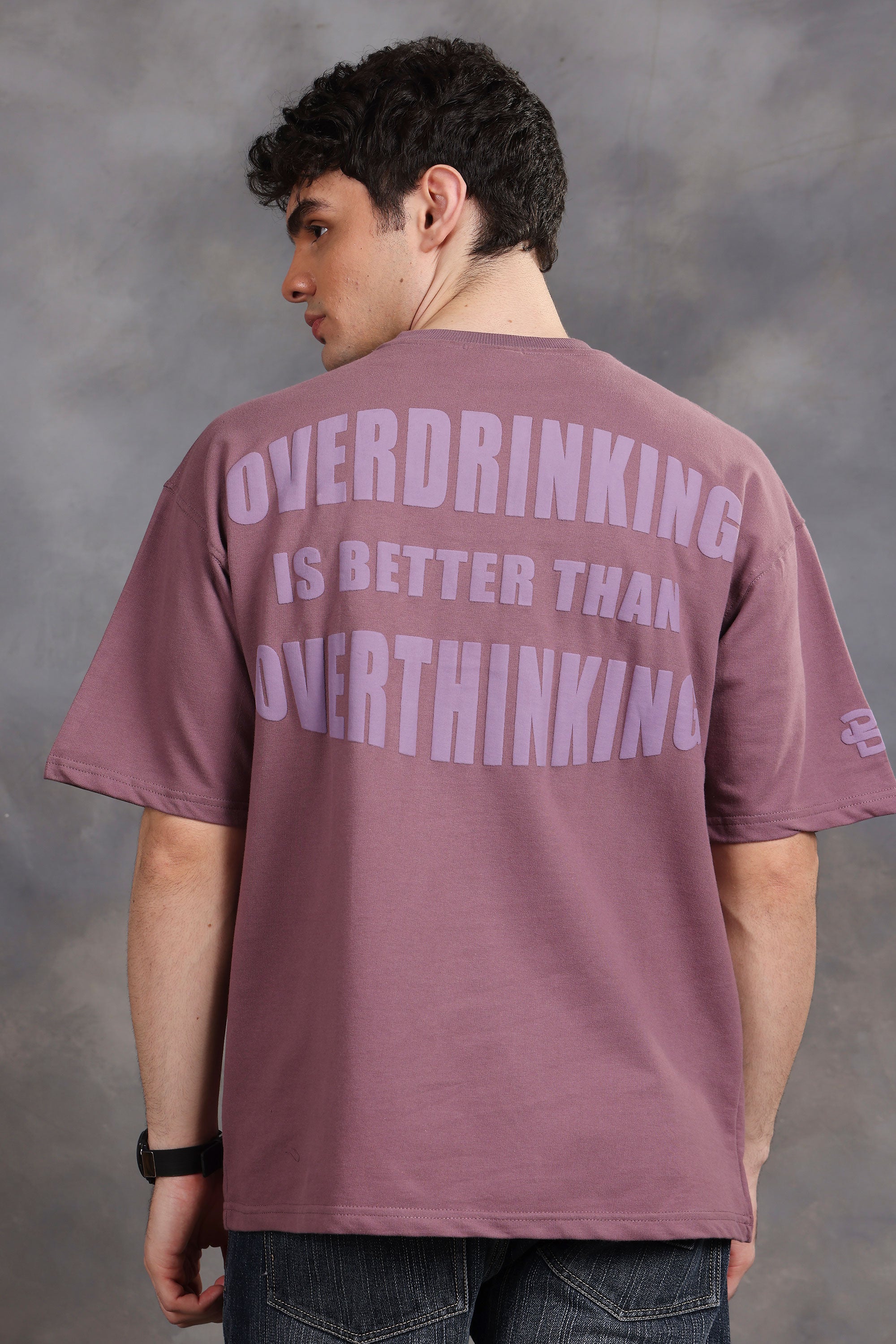 Over Drinking Oversized T-Shirt (Lavender)