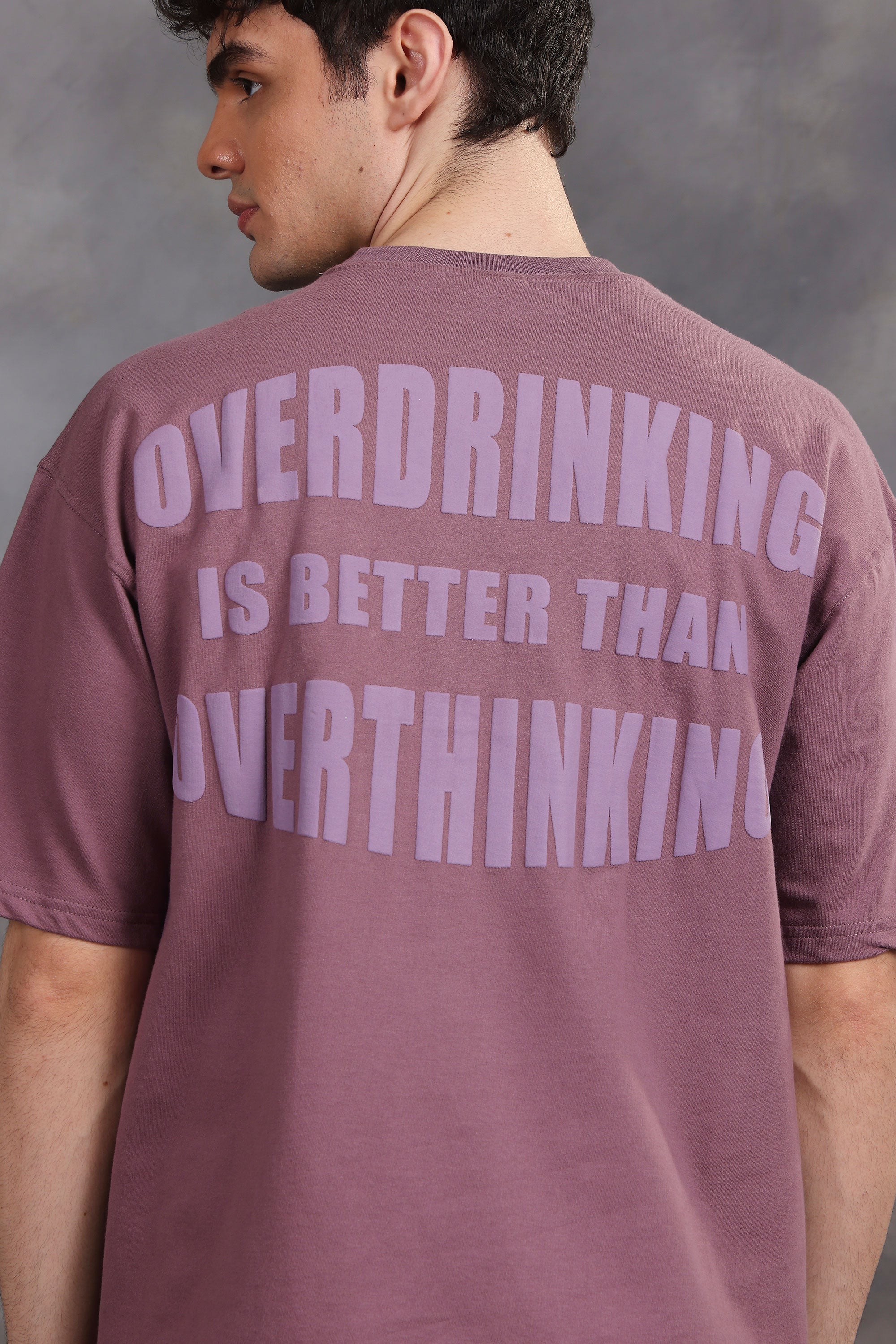 Over Drinking Oversized T-Shirt (Lavender)