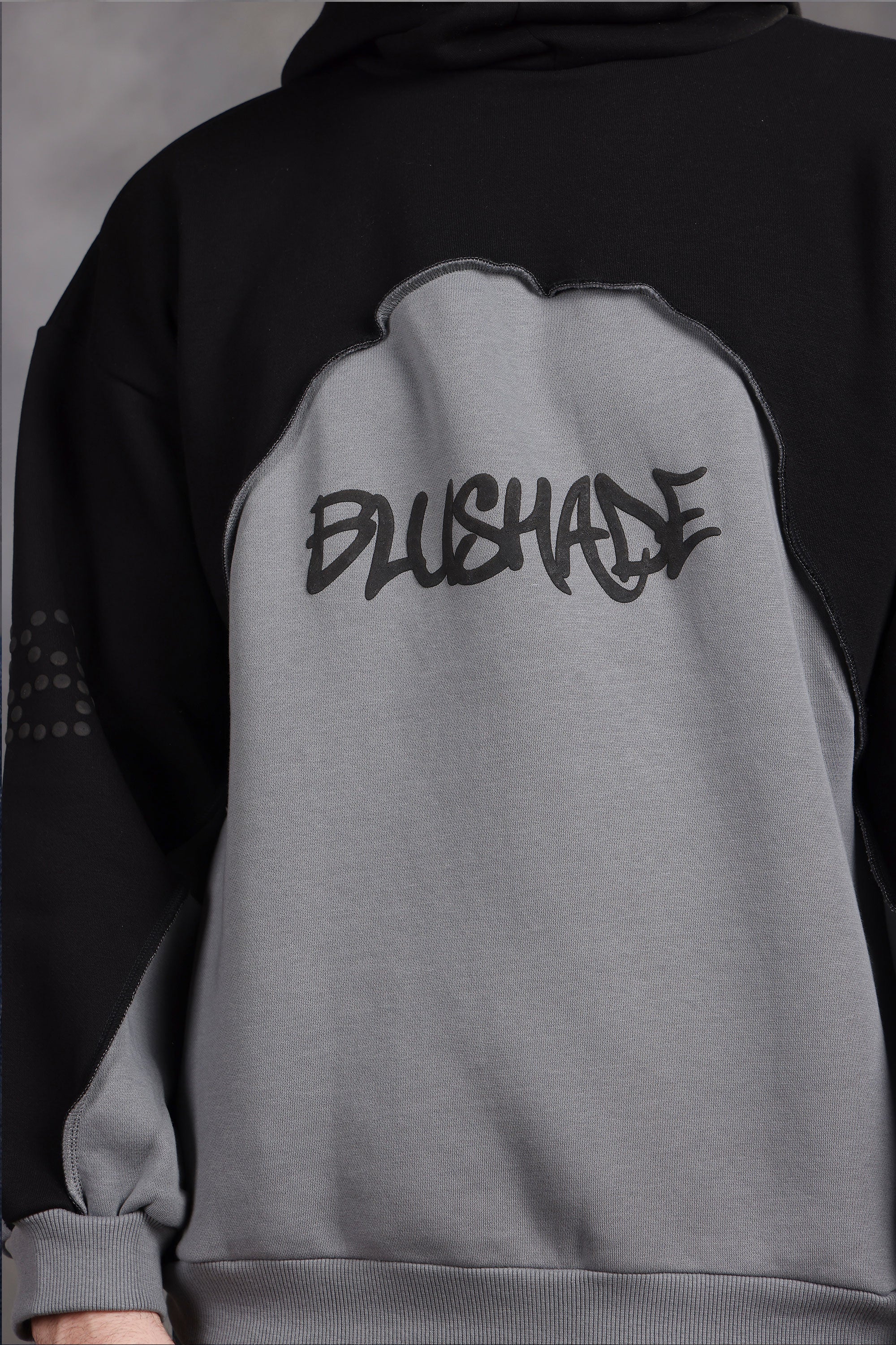 Blushade Black & Grey Oversized Hoodie