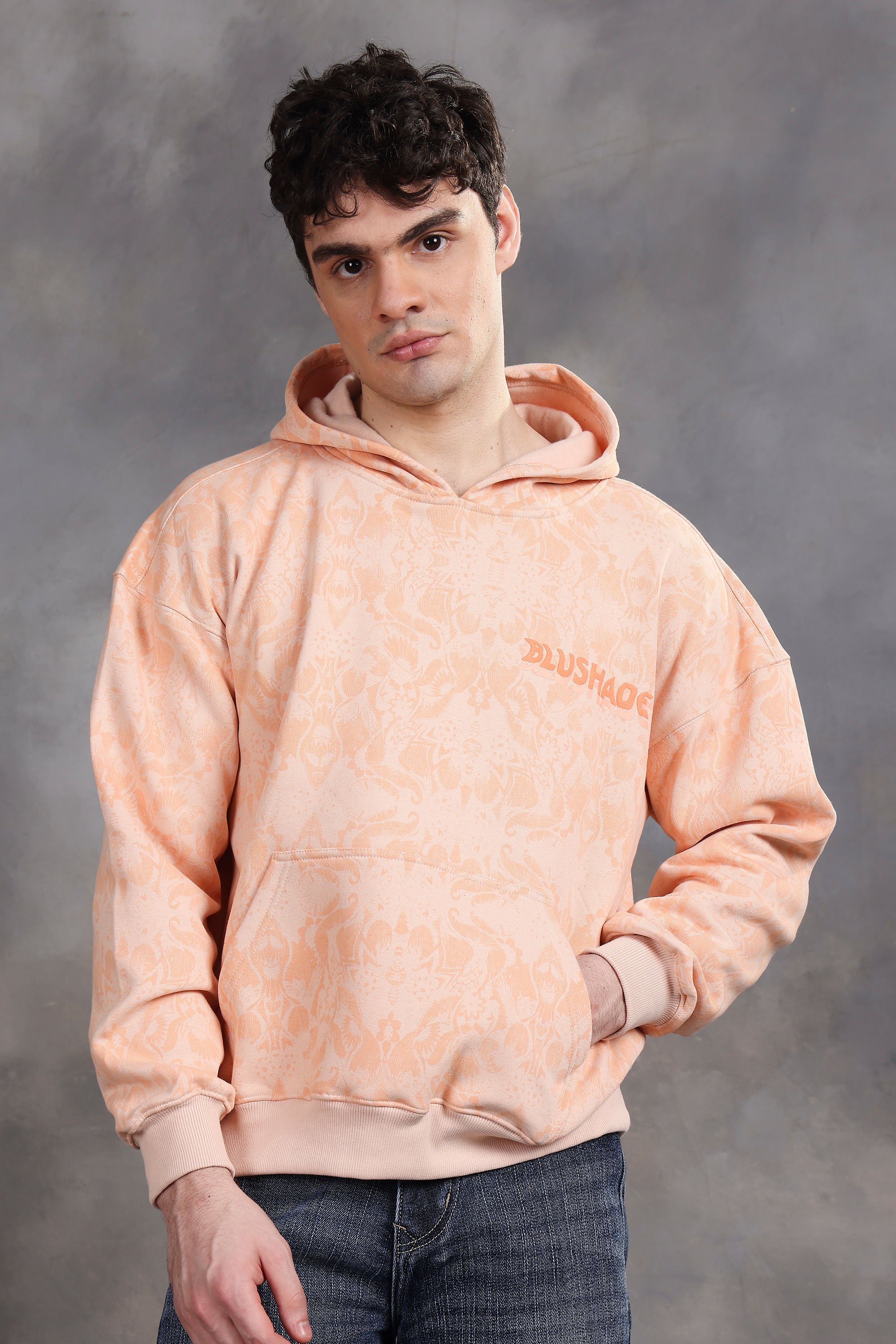 Blueshade Peach Oversized Hoodie