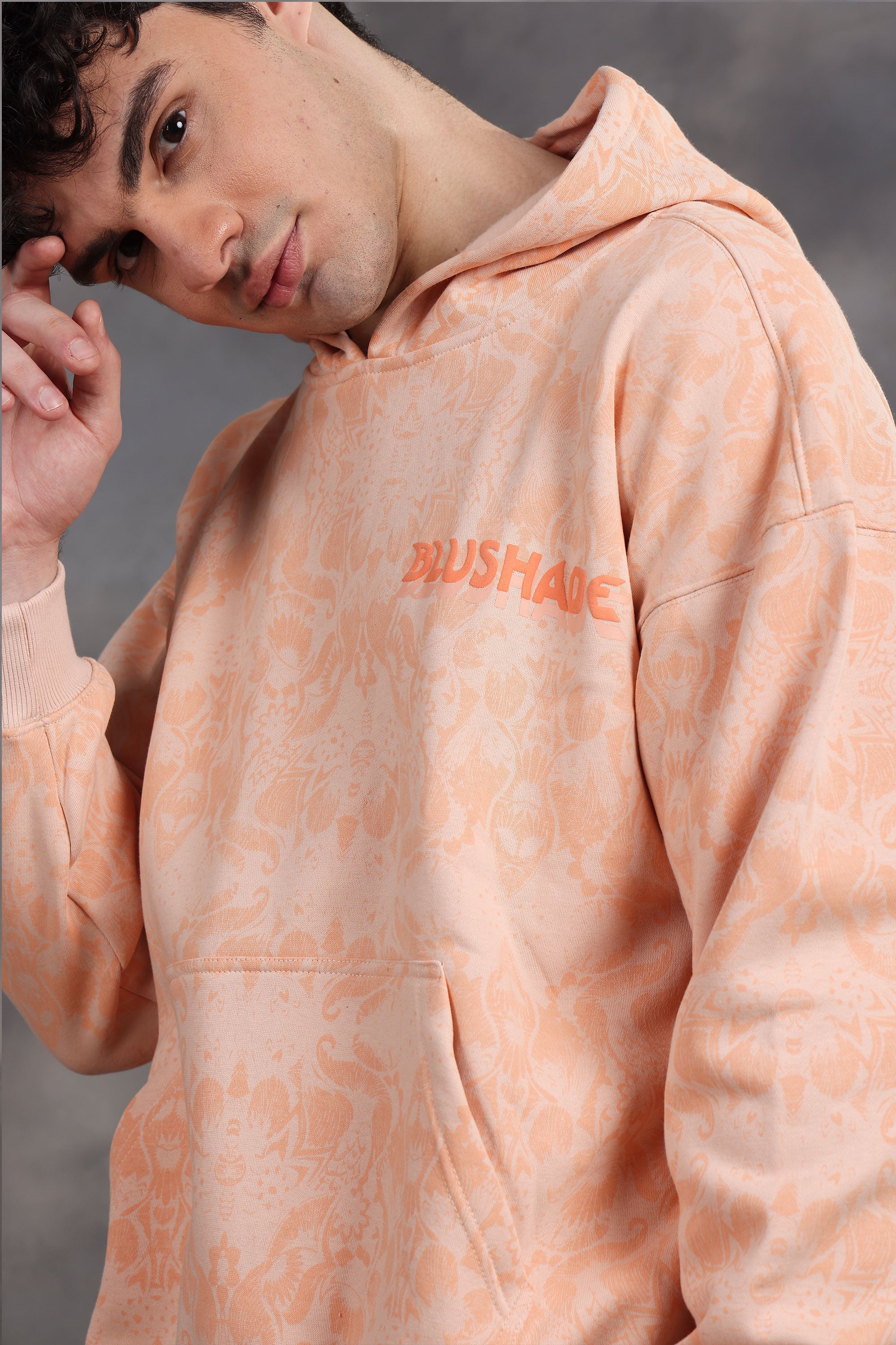 Blueshade Peach Oversized Hoodie