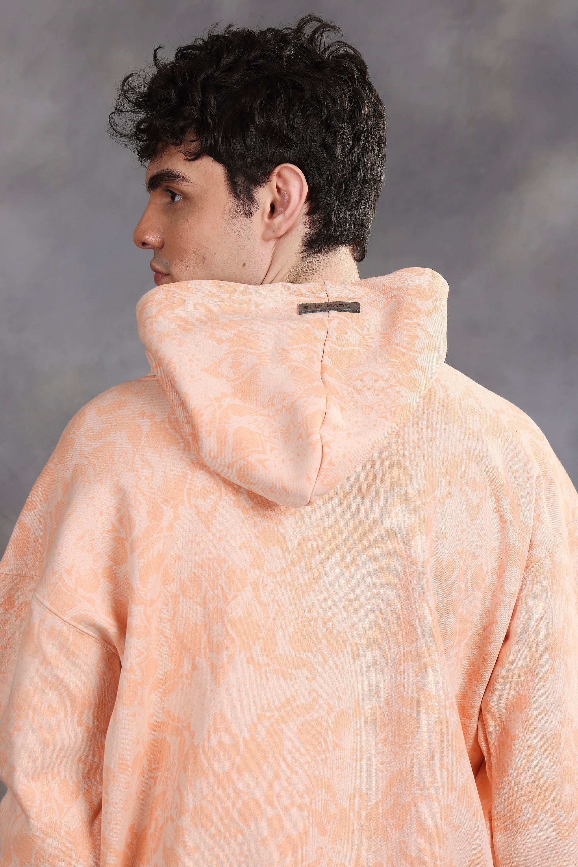 Blueshade Peach Oversized Hoodie