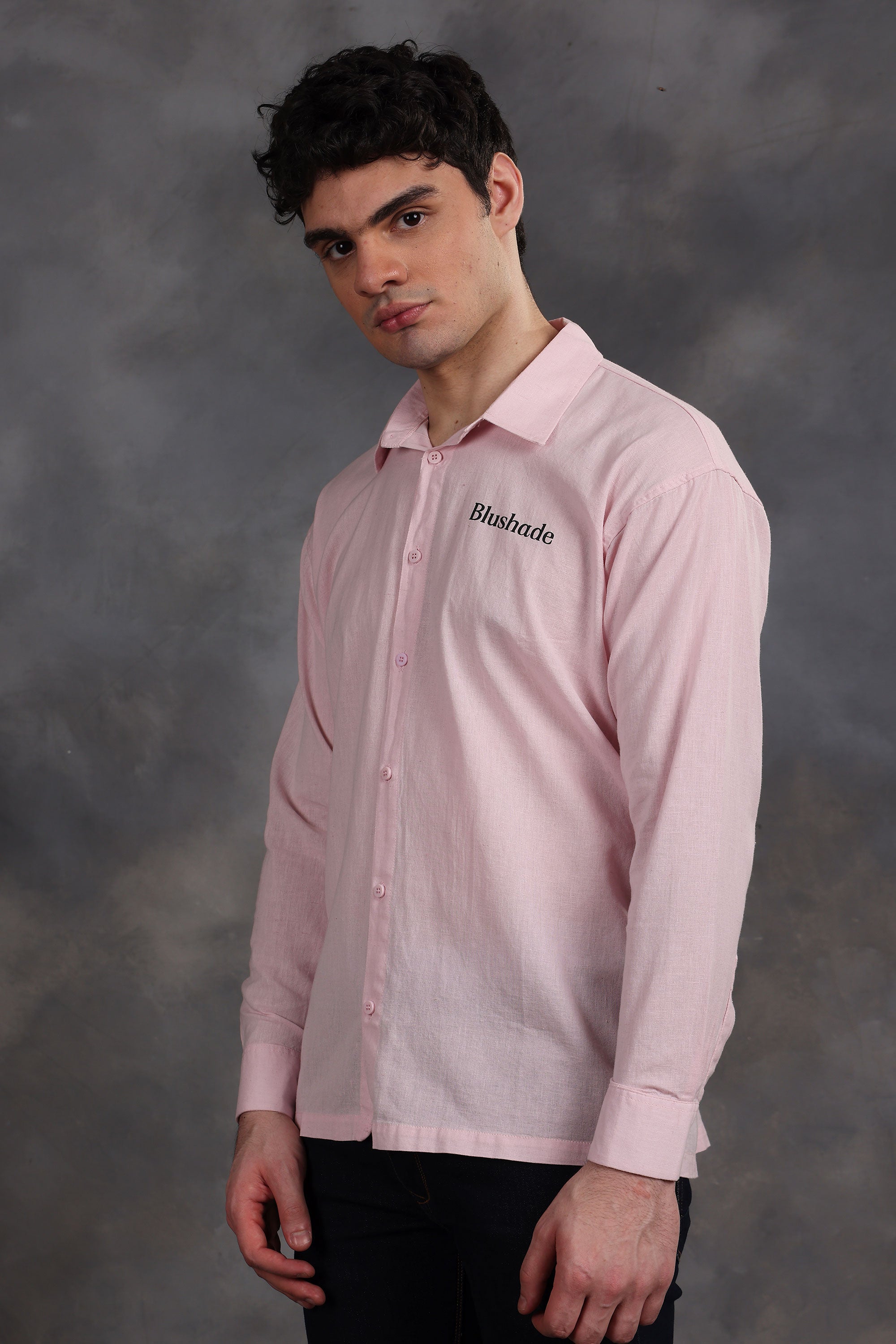 Light Pink Linen Shirt