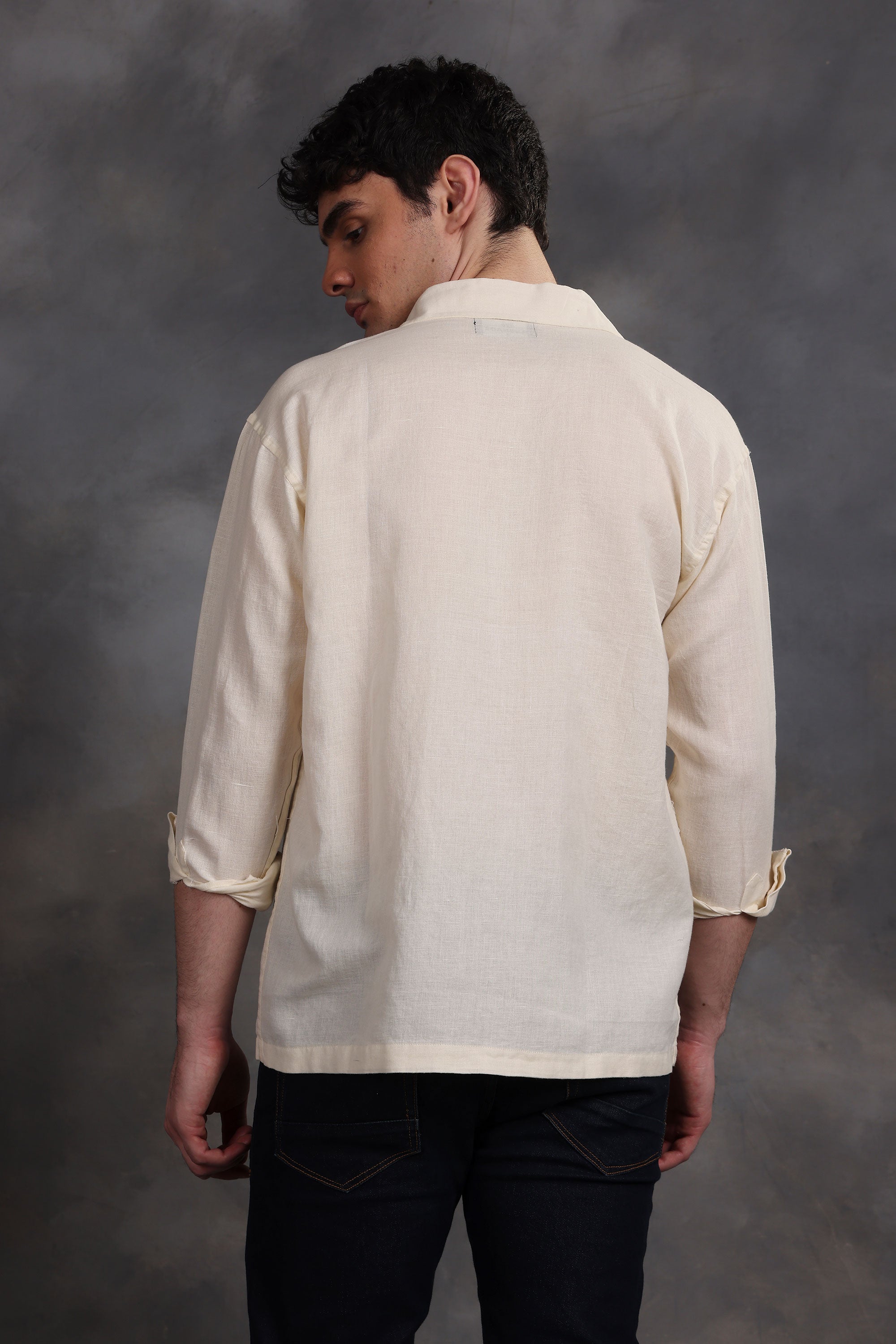 Cream Linen Shirt