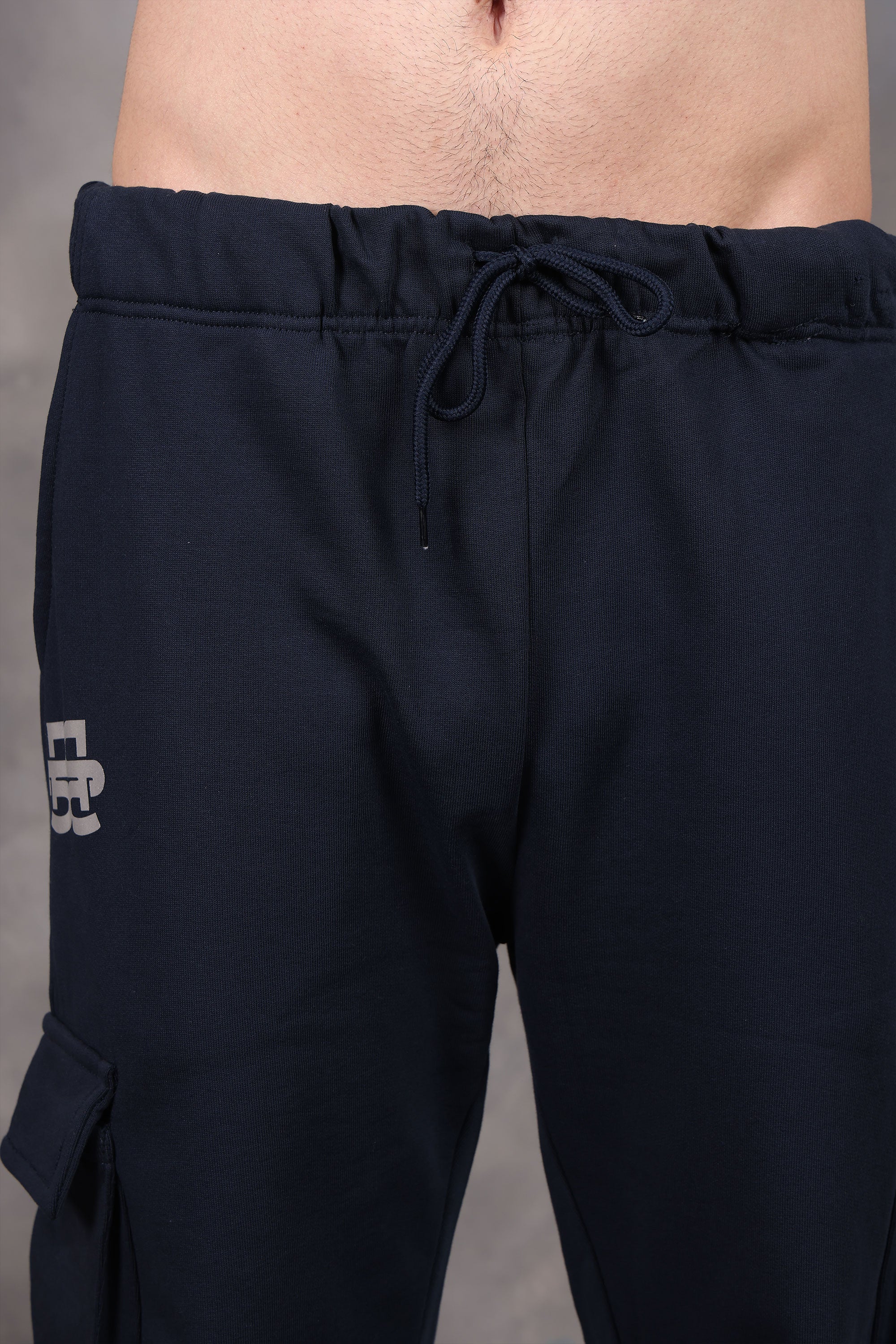 Signature Navy Blue Low-Waist Joggers