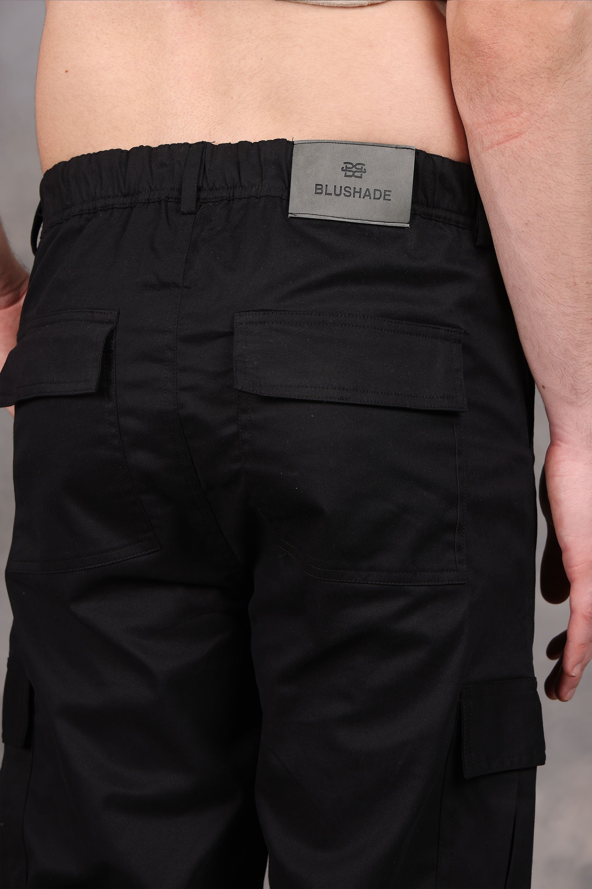 Signature Black Low-Waist Cargo Pants