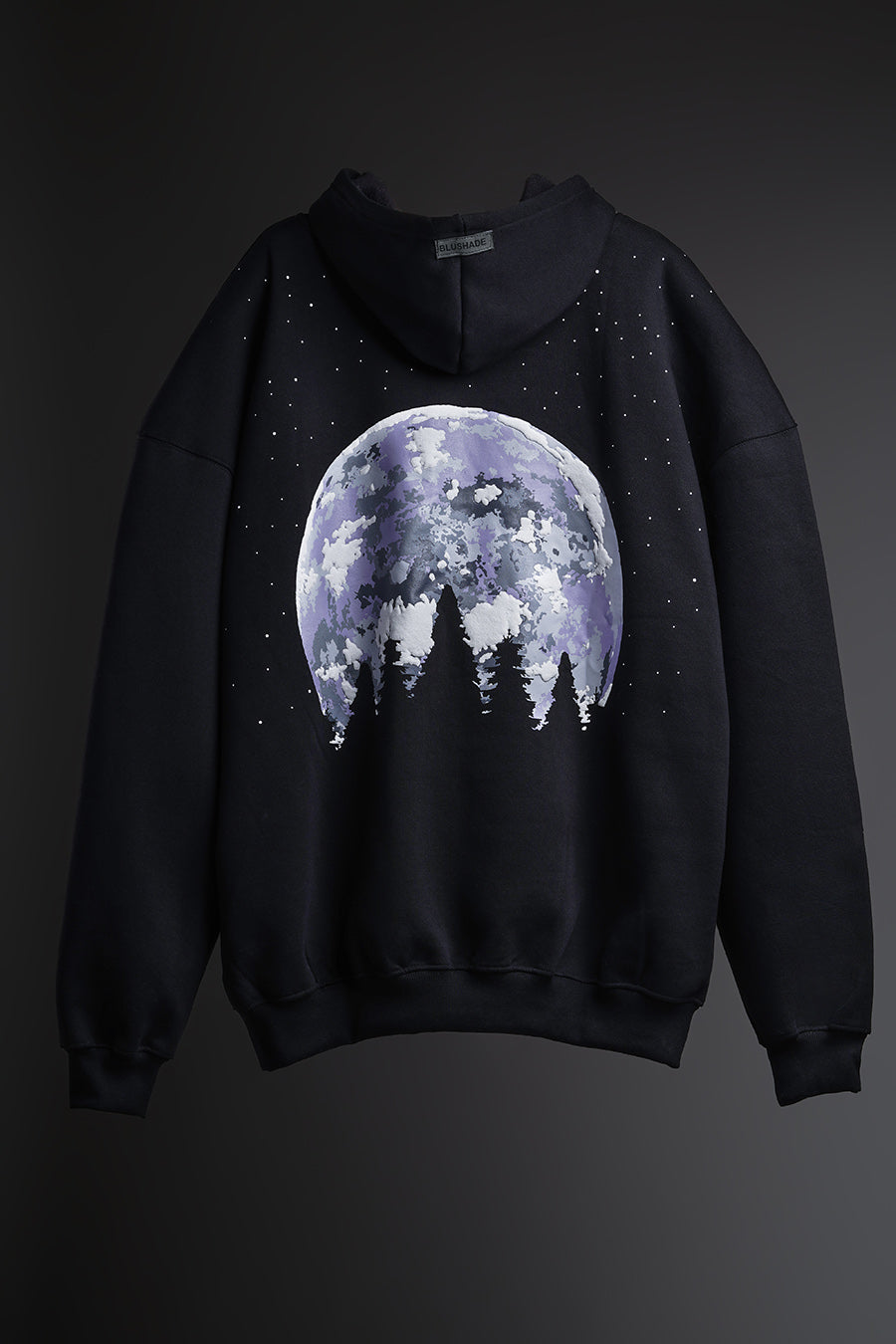 Stargazing Black Oversized Hoodie