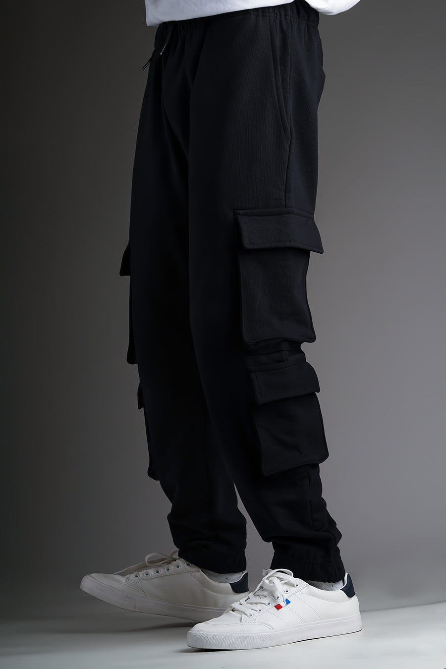 Signature Black Low-Waist Joggers